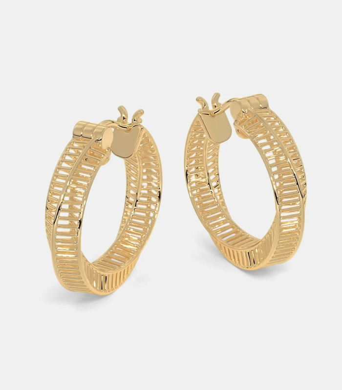 Aurex Radiant Grid Hoops