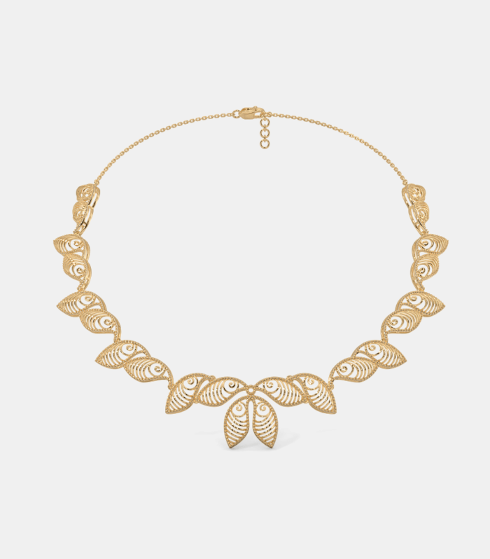 Seraphine Filigree Leaf Necklace
